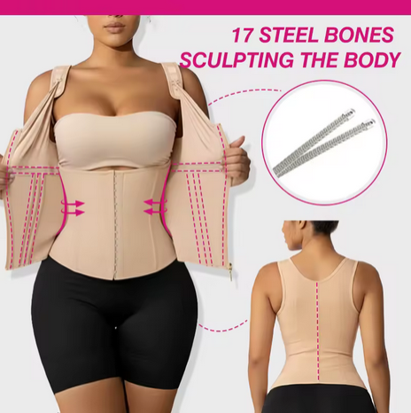 Seamless Shapewear Bodysuit Corset – Belly Control & Waist Support