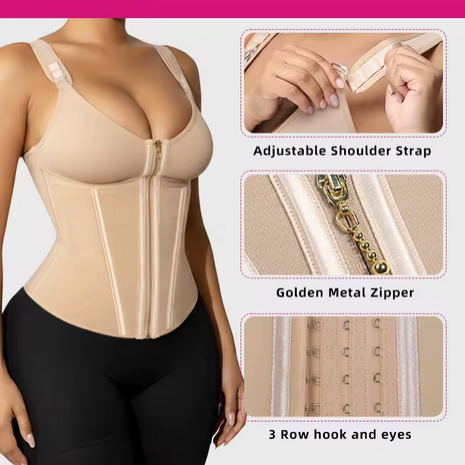 Seamless Shapewear Bodysuit Corset – Belly Control & Waist Support